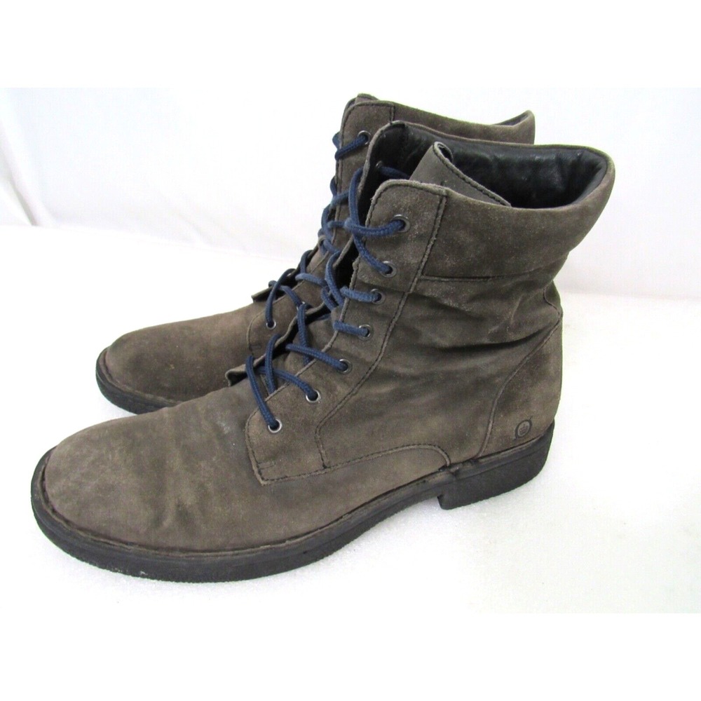 Born Boots Men's Size 10 Distressed Green Suede High Ankle Comfort Shoes